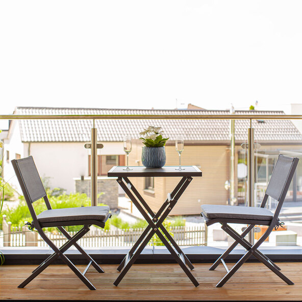 Alu-Balkon-Set, 3-tlg.