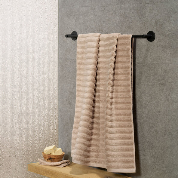 Duschtuch Hoch/Tief, 2er Set, beige