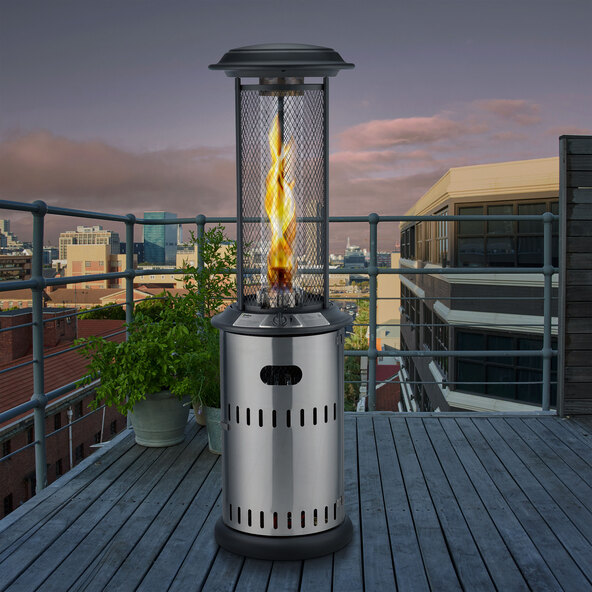 Terrassenfeuer Vulano, inkl. Wetterschutzhülle