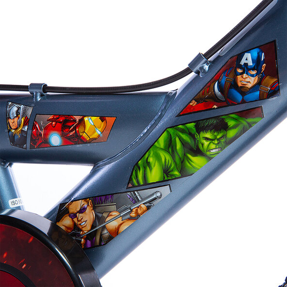 Kinder-Fahrrad Avengers 12 Zoll, grau/schwarz
