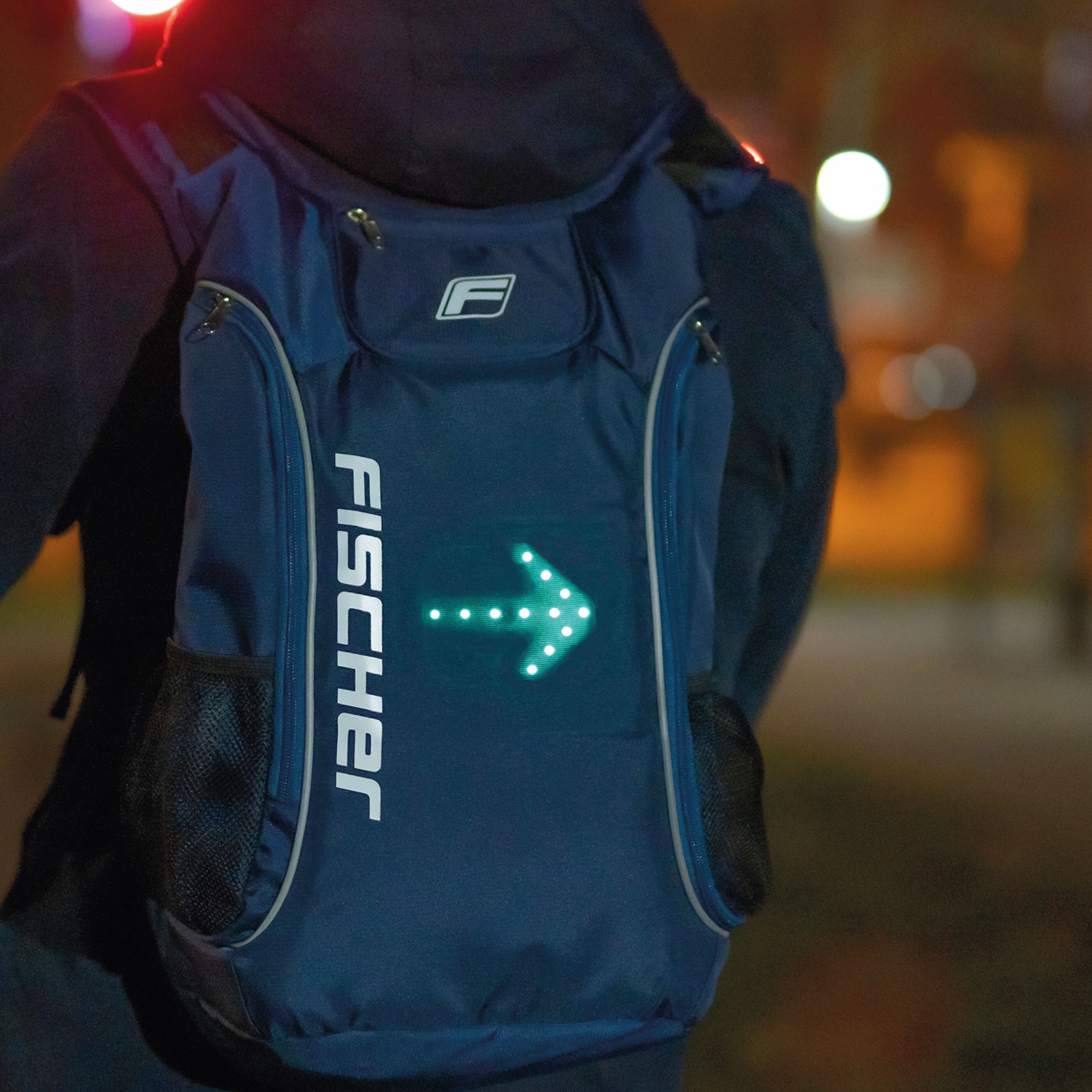 FISCHER FahrradRucksack mit Blinkfunktion ALDI