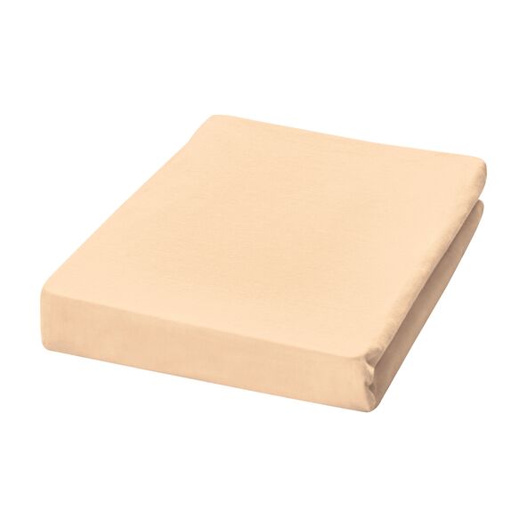 Jersey Spannbetttuch, 90-100 x 200 cm, sand