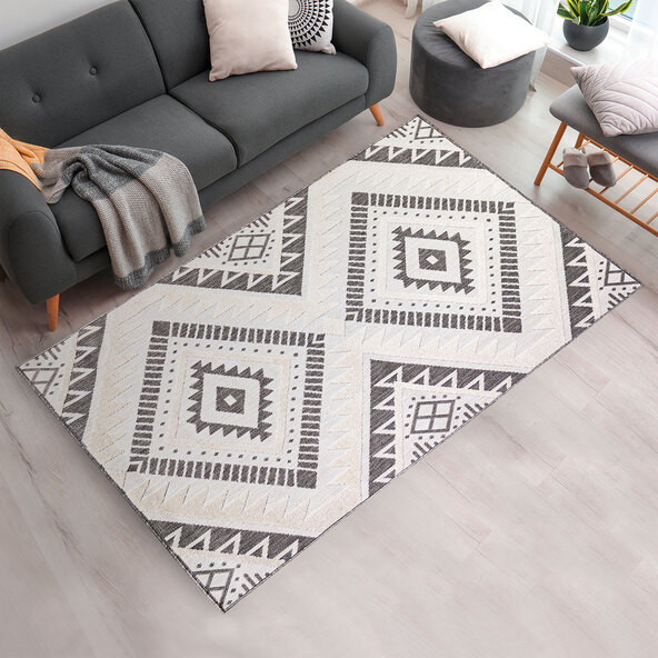 Teppich Orient, creme-grau, 120 x 170 cm