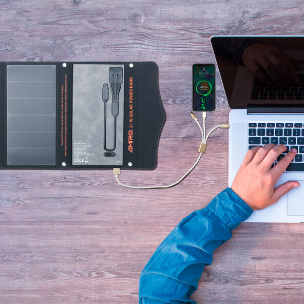 Solarpanel mit Powerbank LX PB 21