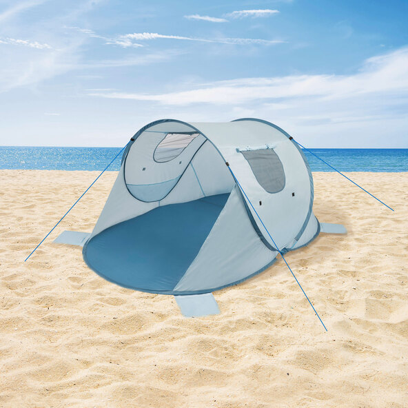 Pop Up Strandmuschel, blau