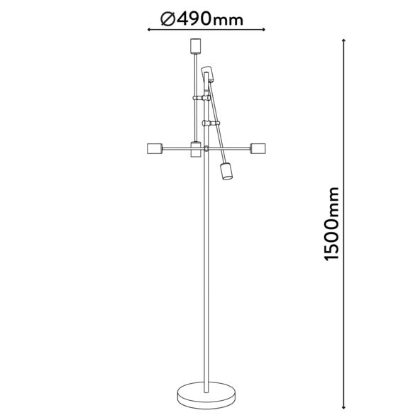 Stehleuchte Modo E27, 150 cm