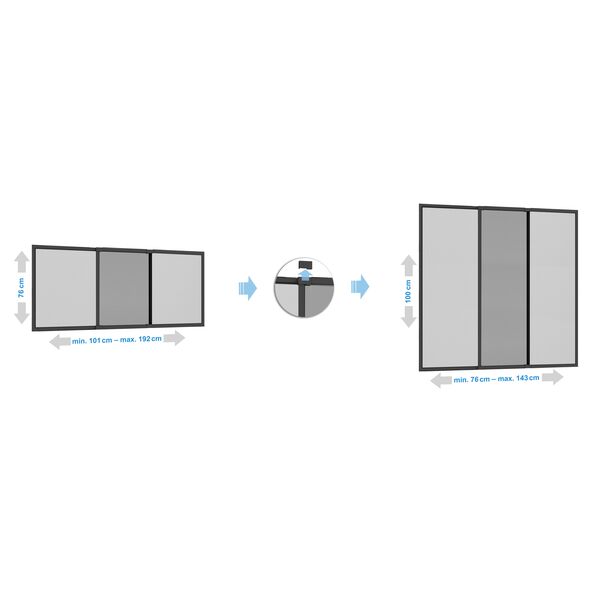 Alu-Schiebefenster COMFY SLIDE, 75 x 100 cm, anthrazit