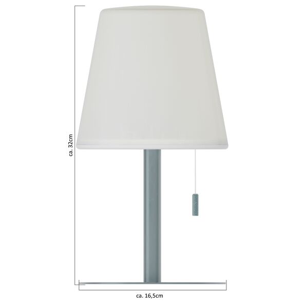 LED-Outdoor-Akku-Tischleuchte, einbeinig