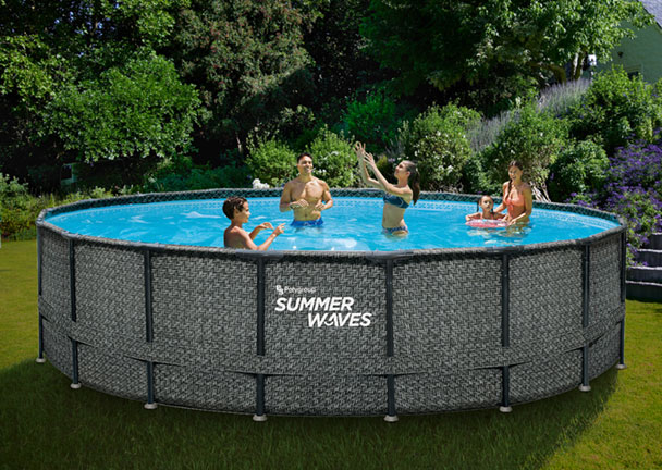 Elite Frame Pool, Rattan-Style, Ø 549 cm