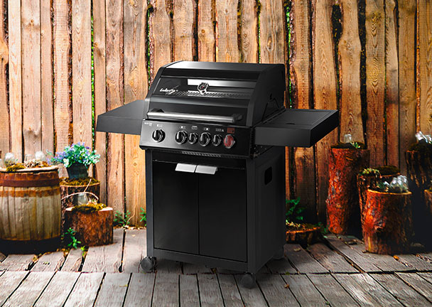 Gasgrill Boston Black Pro 4 SIKR Turbo Gasgrill Boston Black Pro 4 SIKR Turbo