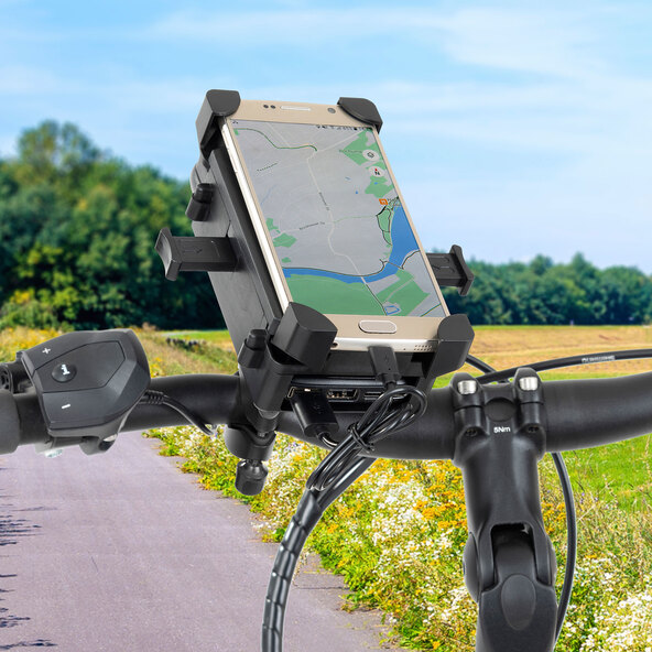 Fahrrad-Smartphone-Halterung mit Powerbank