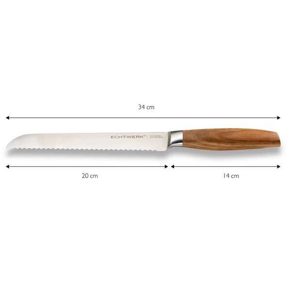 Brotmesser mit Griff aus Akazienholz, classic