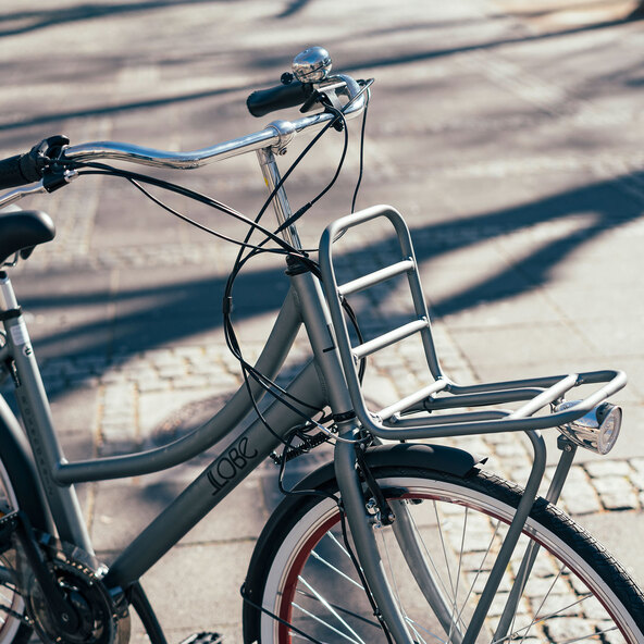 Alu-Elektro-City-Bike, Damen, grau