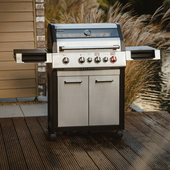 Gasgrill Boston EVO Pro 4 SIKR Turbo inkl. Wetterschutzhülle