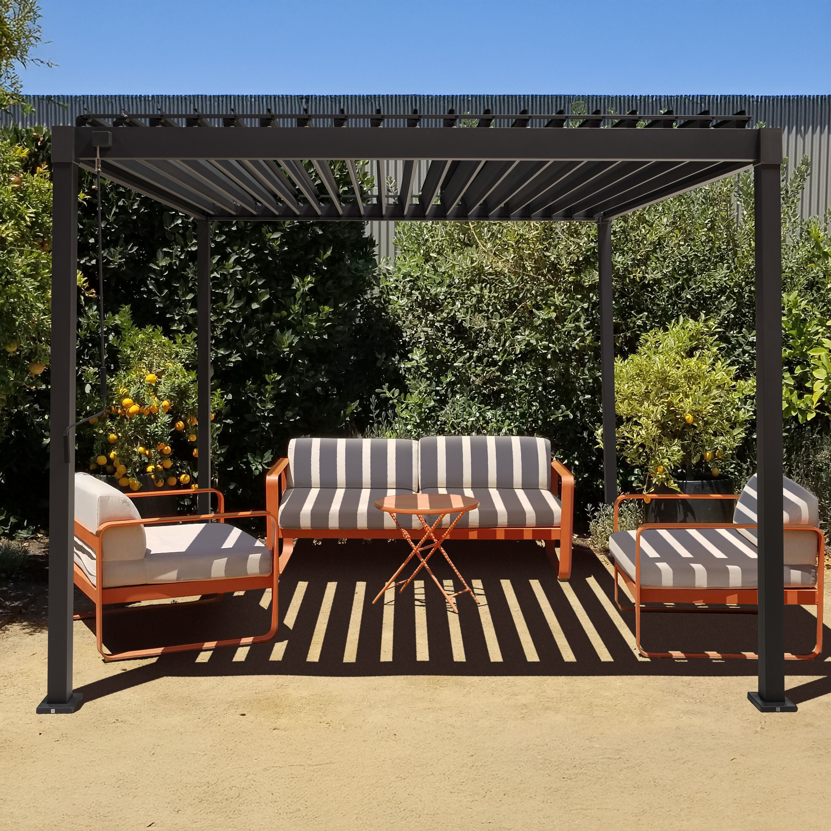 Mirador Pavillon mit Lamellendach, 3 x 3 m ALDI