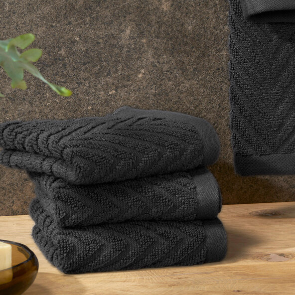 Gästehandtuch Supersoft, 8er Set, anthrazit