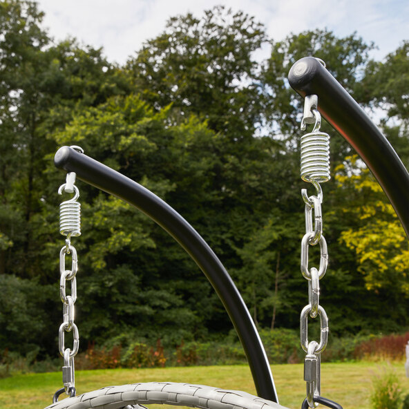 Polyrattan-Hängesessel Twin, grau