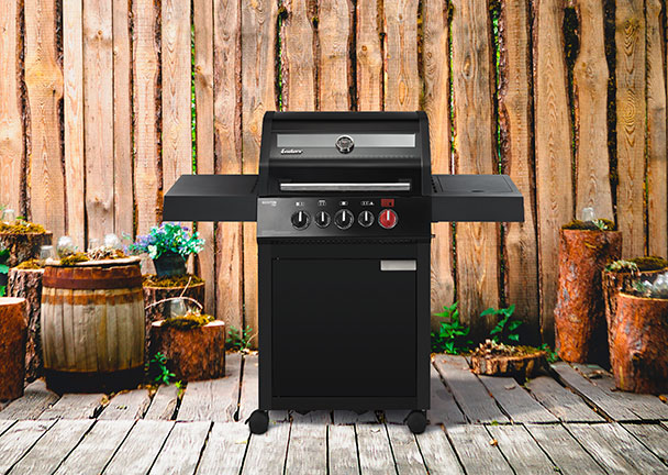 Gasgrill Boston Black Pro 3 SIKR Turbo Gasgrill Boston Black Pro 3 SIKR Turbo