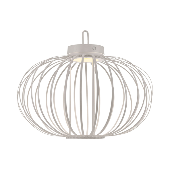 LED-Akku-Tisch- und Bodenleuchte Korga, weiß, ⌀ 46 cm