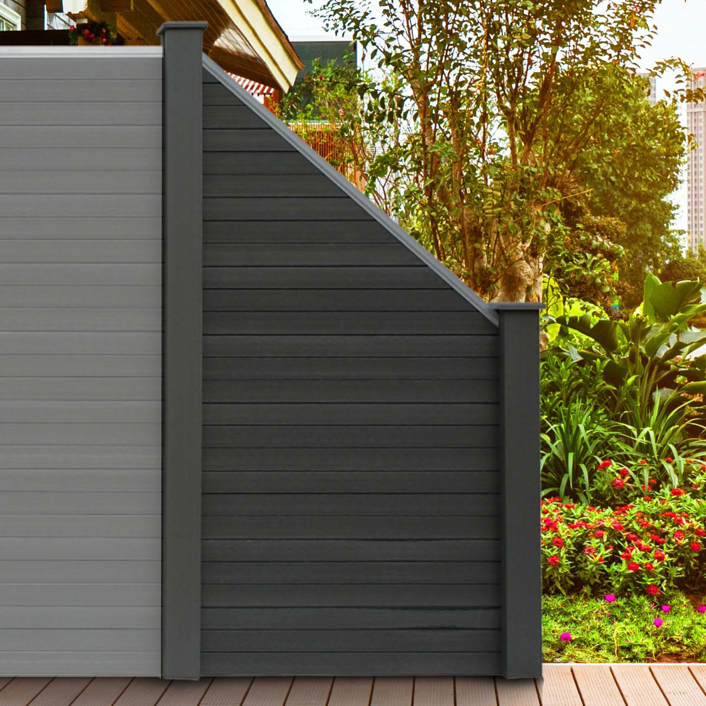 Home Deluxe WPCSichtschutzzaun, Schrägelement ALDI