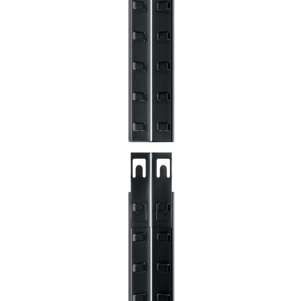 Schwerlast-Eckregal Premium, 6 Böden, schwarz