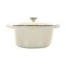 Gusseisener Koch- & Schmortopf mit Deckel, creme