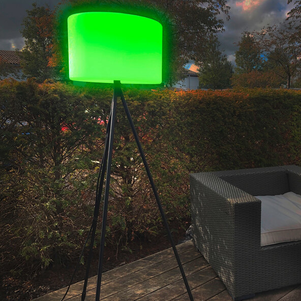 Smarte LED-Outdoor-Stehleuchte Khaya, white + color