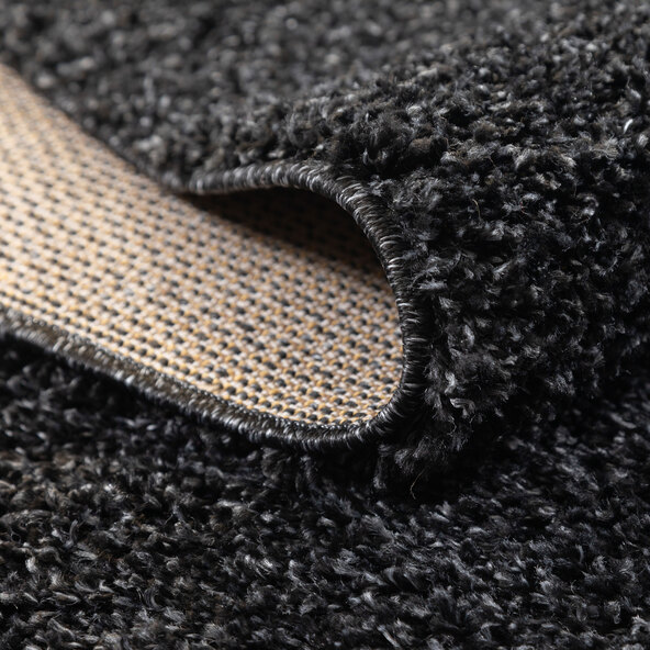 Hochflor Teppich, 80x150 cm, anthrazit
