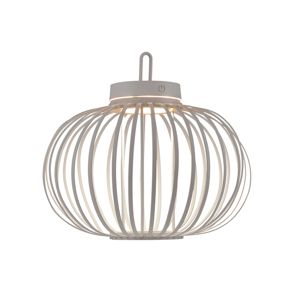 LED-Akku-Tisch- und Bodenleuchte Korga, greige, ⌀ 36 cm