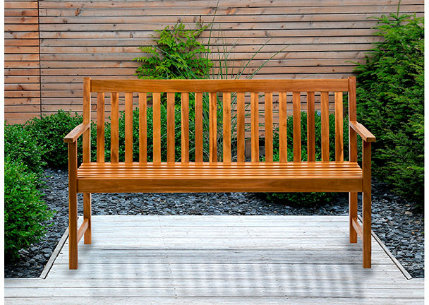 Holzbank, 3-Sitzer Holzbank, 3-Sitzer