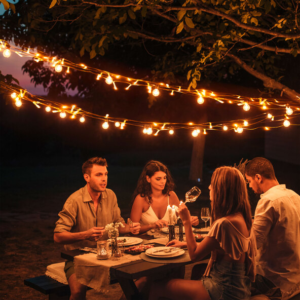 Smart-Home-Lichterkette, warmweiß, 120 LEDs