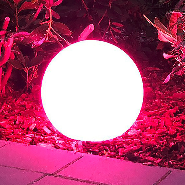 Smarte LED-Outdoor-Leuchtkugel Calluna Solar ⦰ 35 cm, white+color 