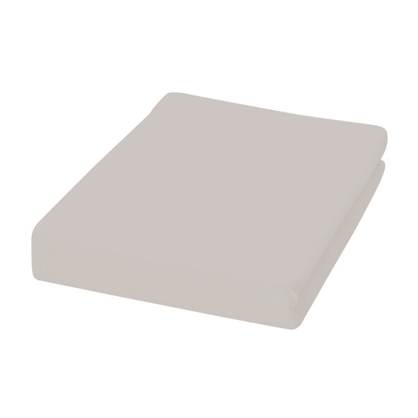 Leinen-Jersey Spannbetttuch, 90 x 200 cm, beige