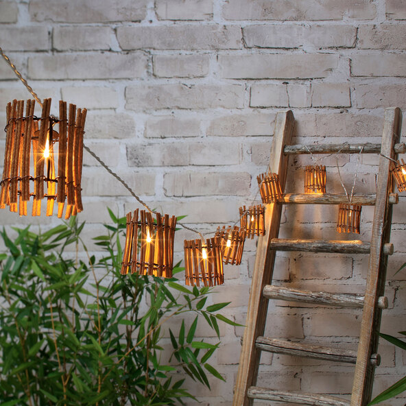 Lichterkette Rattan, Zylinder