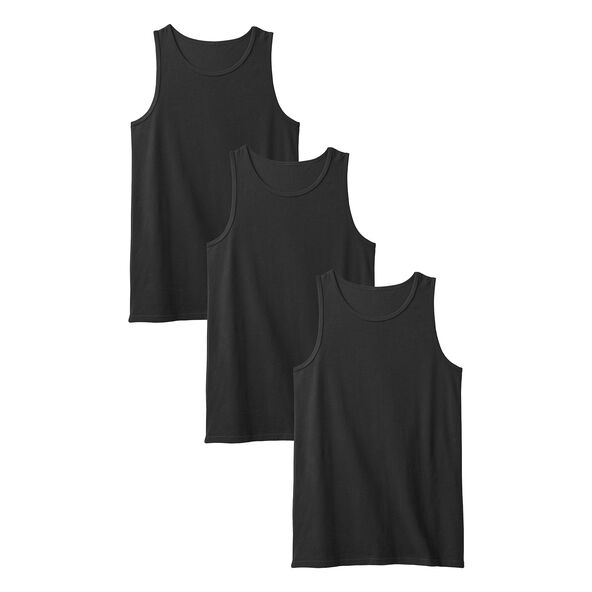 Tanktops, schwarz, M, 3er Set
