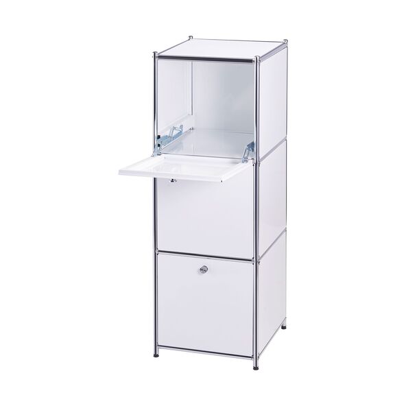 Metallregal, schmal, weiß