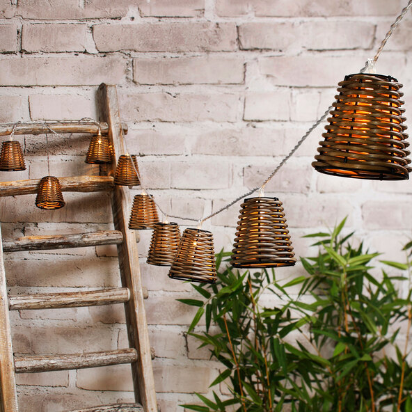 Lichterkette Rattan, Kegel