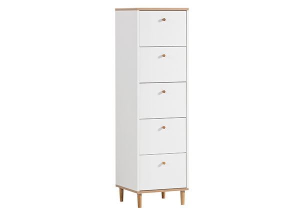 Kommode Emma, schmal mit 5 Schubkästen