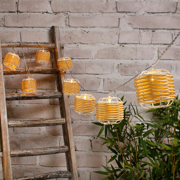 Lichterkette Rattan, Fass