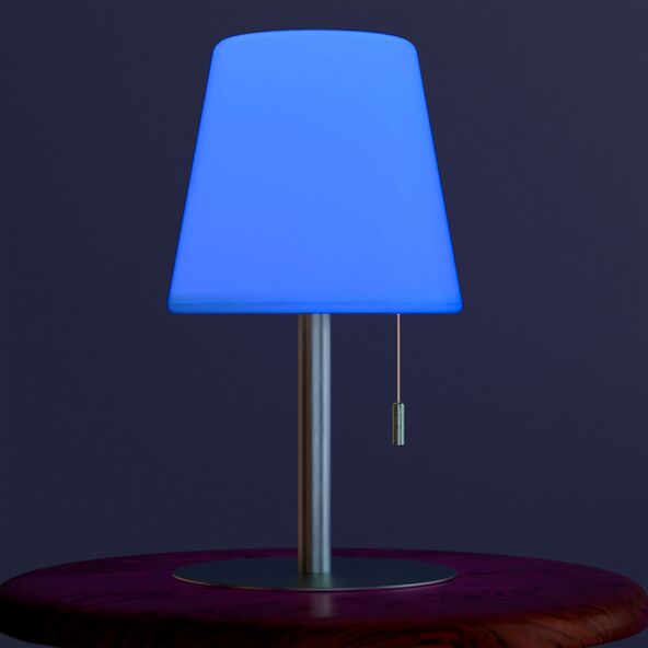 LED-Outdoor-Akku-Tischleuchte, einbeinig