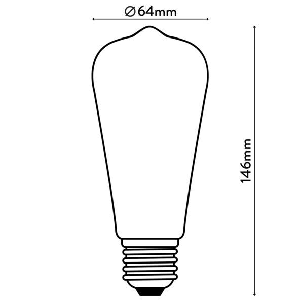 LED-Leuchtmittel Dilly Ø 6,4 cm E27 4 W, 3er Set