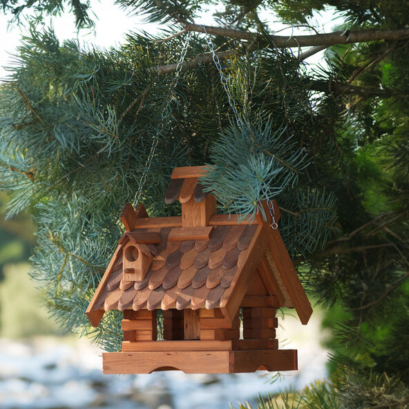 Hängendes Vogelhaus Berghütte
