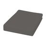 Leinen-Jersey Spannbetttuch, 90 x 200 cm, grau