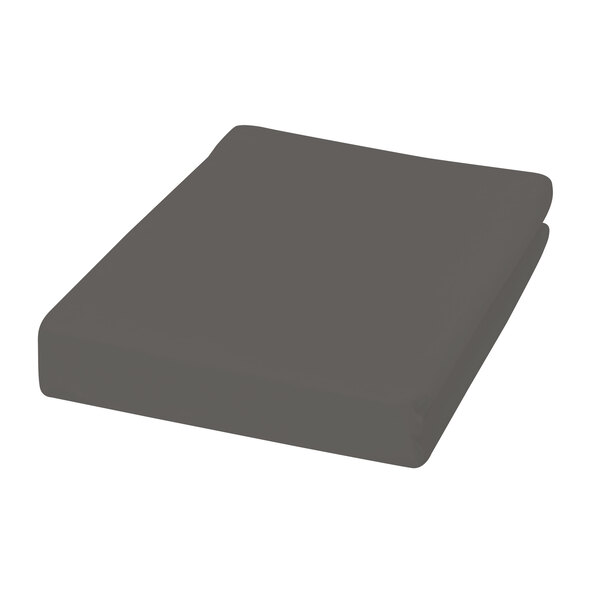 Leinen-Jersey Spannbetttuch, 180 x 200 cm, grau