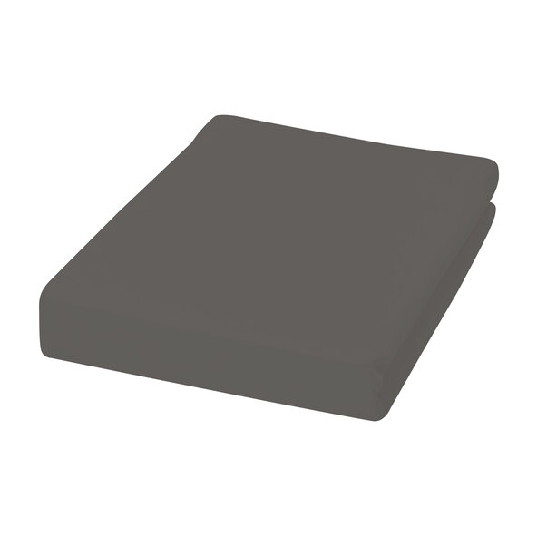 Leinen-Jersey Spannbetttuch, 90 x 200 cm, grau