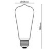 LED-Leuchtmittel Dilly Ø 6,4 cm E27 4 W, 3er Set