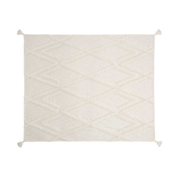 Boho Decke, weiß