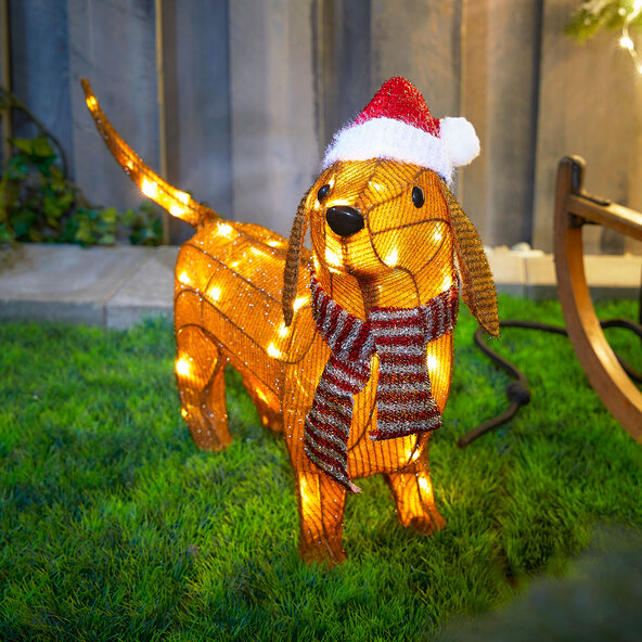 LED Weihnachtsfigur Dackel