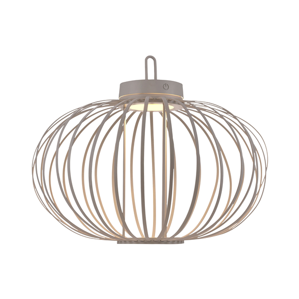 LED-Akku-Tisch- und Bodenleuchte Korga, greige, ⌀ 46 cm