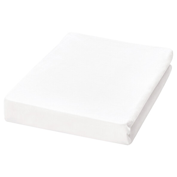 Jersey Spannbetttuch 90-100 x 200 cm, weiß